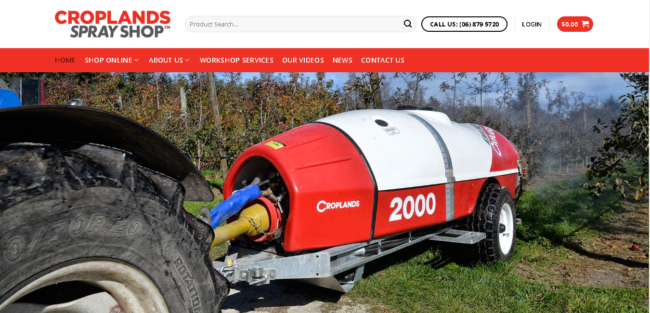InHouse Marketing Client Project Brand Refresh for Croplands Spray Shop