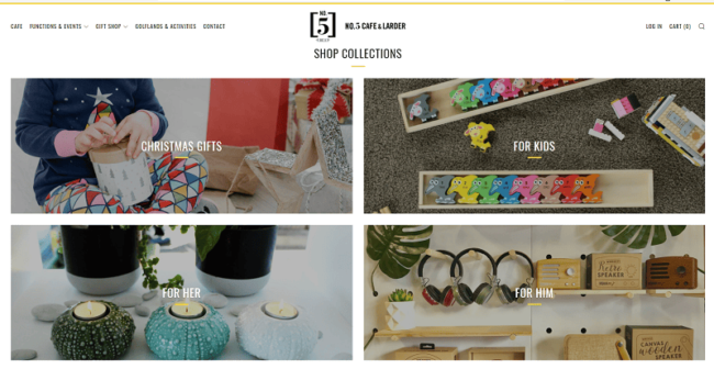 No5 Cafe & Larder Shopify Online Gift Shop Web Design Hawkes Bay NZ