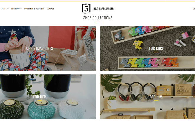 No5 Cafe & Larder Shopify Online Gift Shop Web Design Hawkes Bay NZ