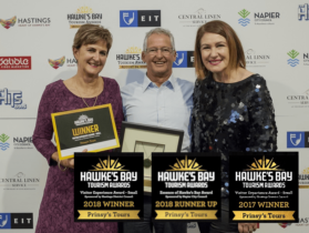 Prinsys Tours Win Hawkes Bay Tourism Award 2017 & 2018