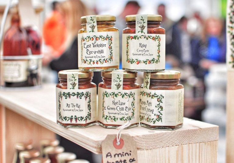 Jam jars at a trade and consumer show using event marketing